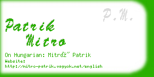 patrik mitro business card